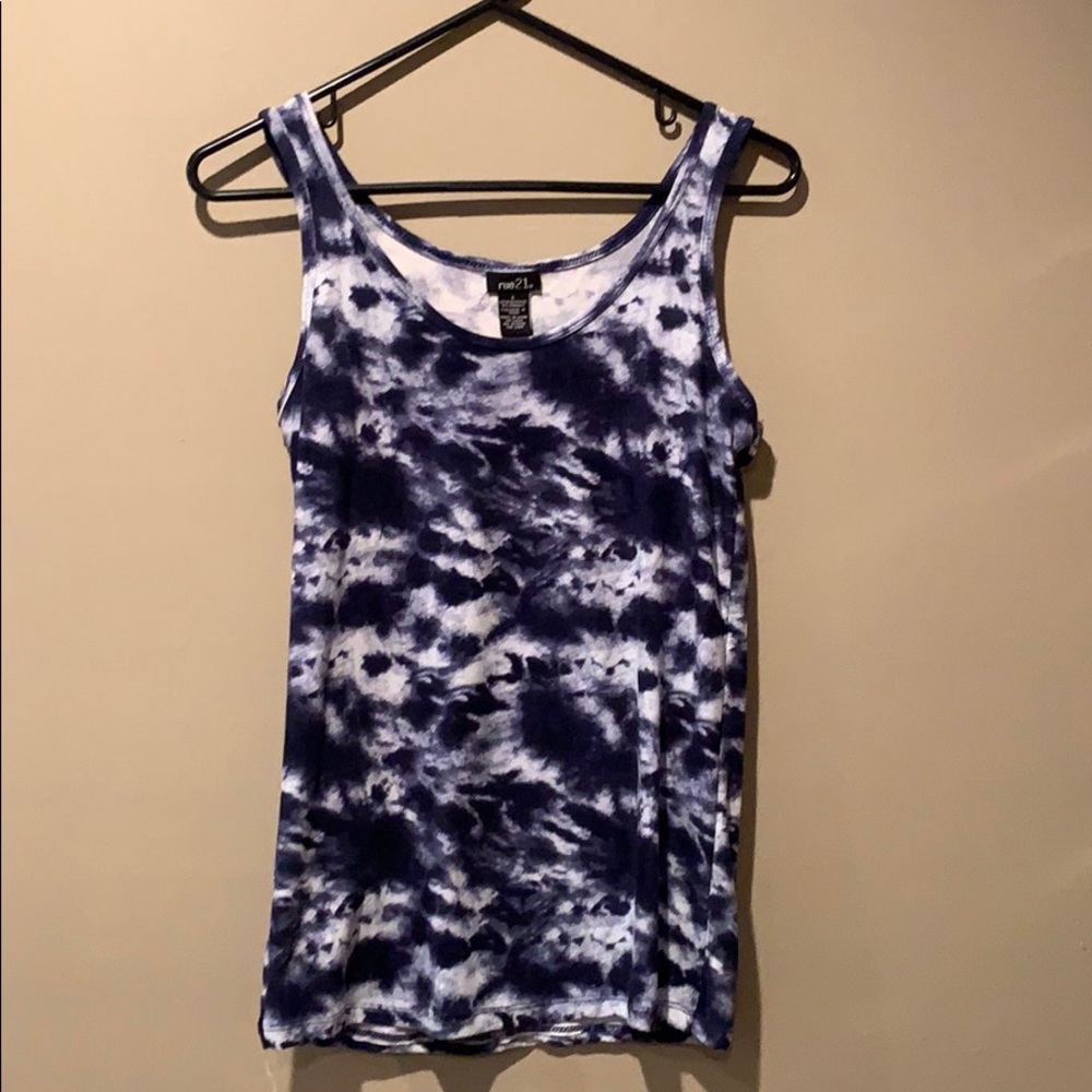 Blue & white women’s tank top